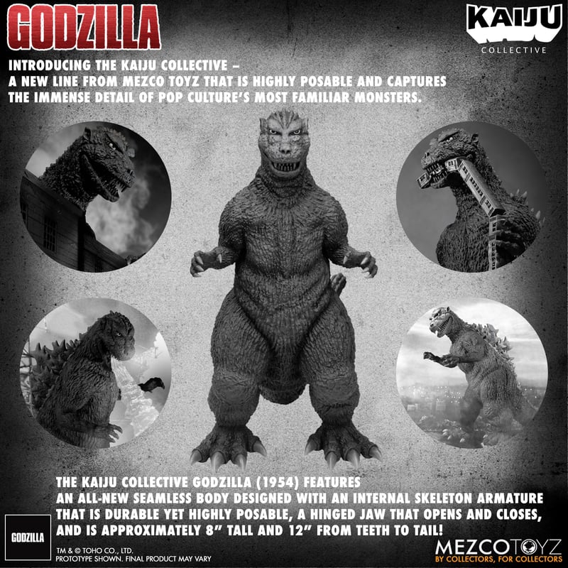 Kaiju Collective - Godzilla (1954) Black and White Edition (Pre-Order Ships December 2023)