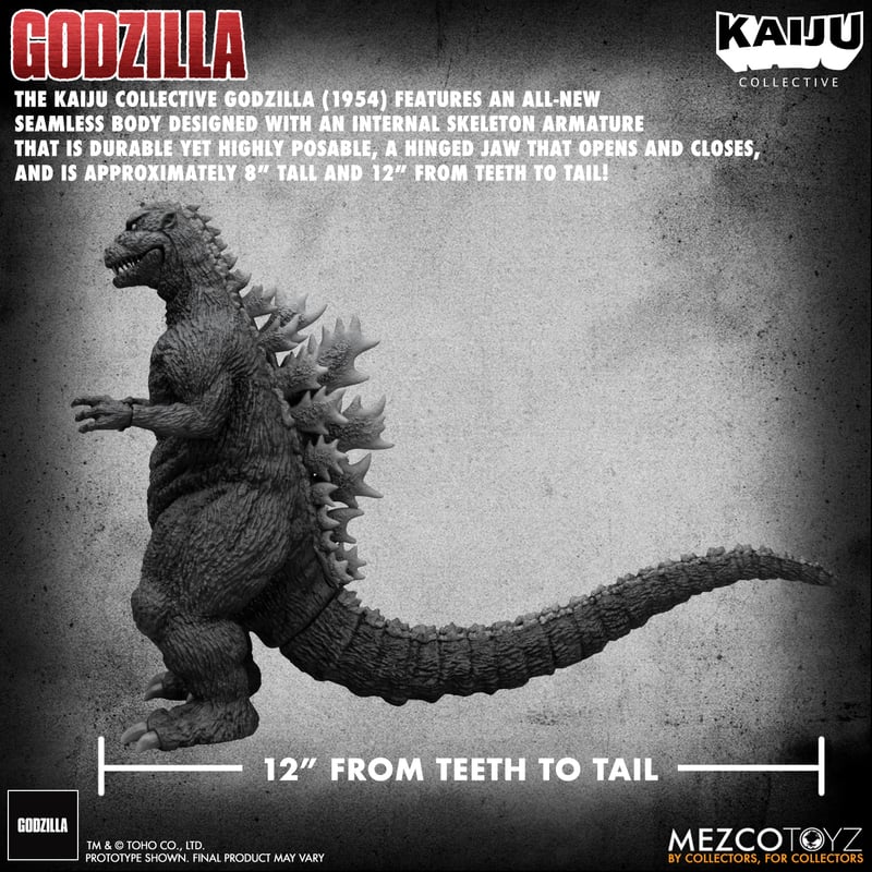 Kaiju Collective - Godzilla (1954) Black and White Edition (Pre-Order Ships July 2025)