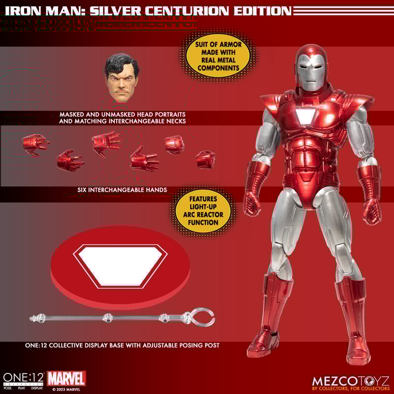 One:12 Collective - Iron Man: Silver Centurion