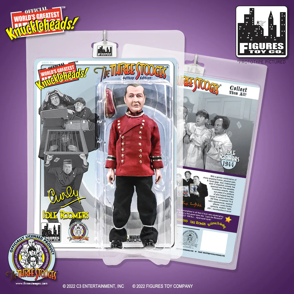 Figures Toy Company - The Three Stooges - Curly (Bellhop) 8" Action Figure
