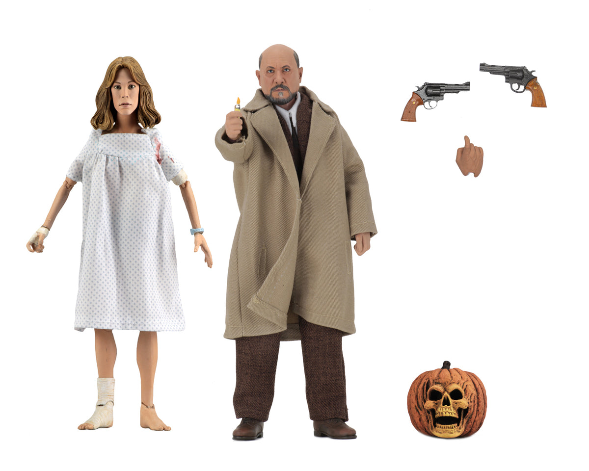 NECA - Halloween 2 (1981) - Dr. Loomis & Laurie Strode 8" Clothed Action Figures - Zlc Collectibles