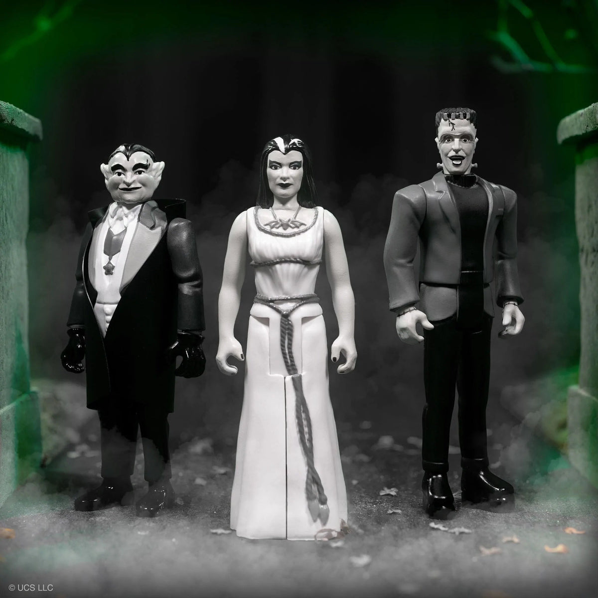 Munsters ReAction Figures - Set of 3 (Grayscale)