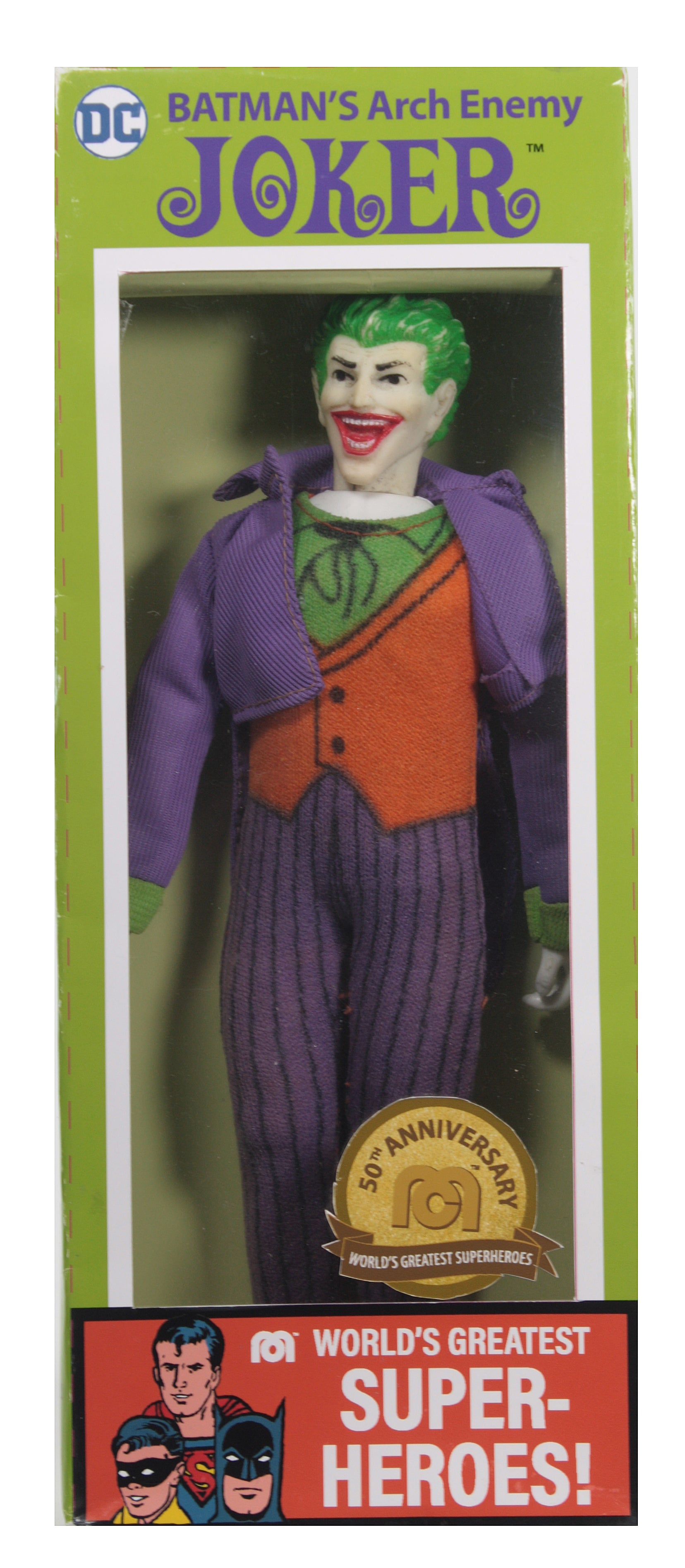 Mego Wave 17 - Joker 50th Anniversary World's Greatest Superheroes (Classic Box) 8" Action Figure
