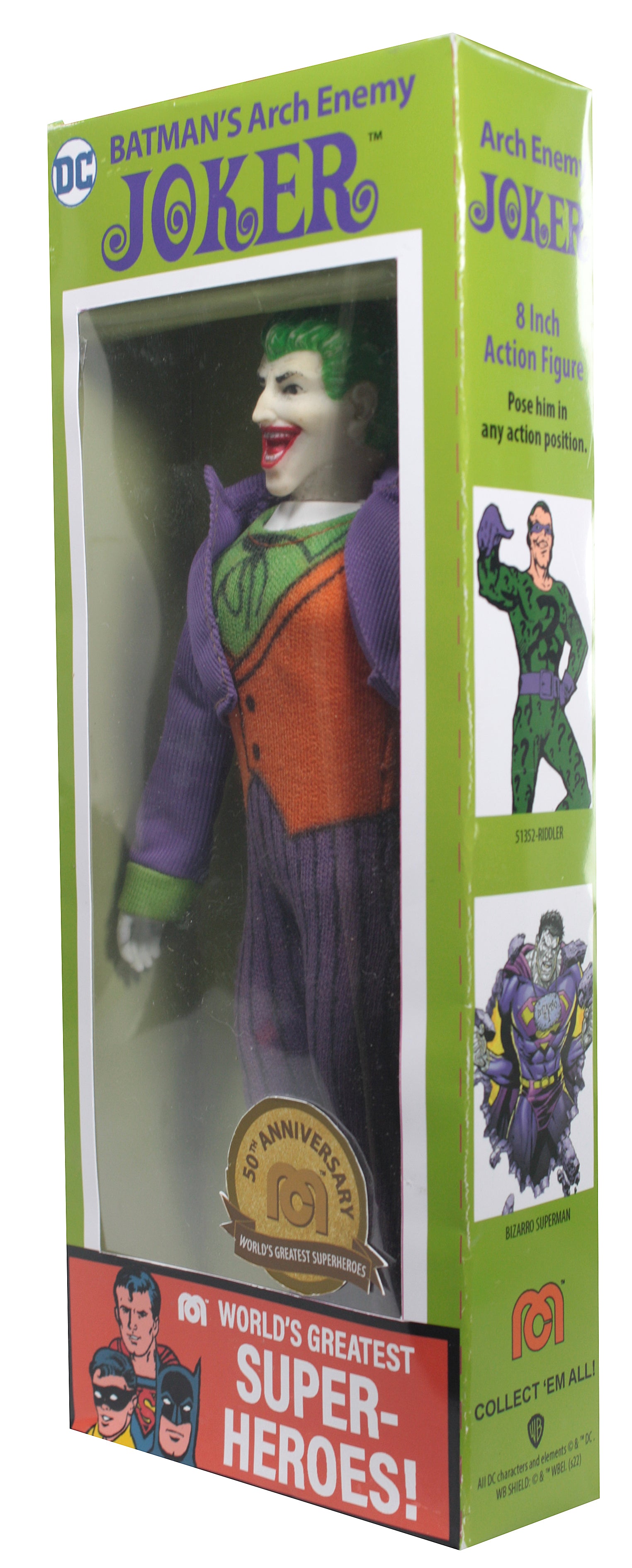 Mego Wave 17 - Joker 50th Anniversary World's Greatest Superheroes (Classic Box) 8" Action Figure
