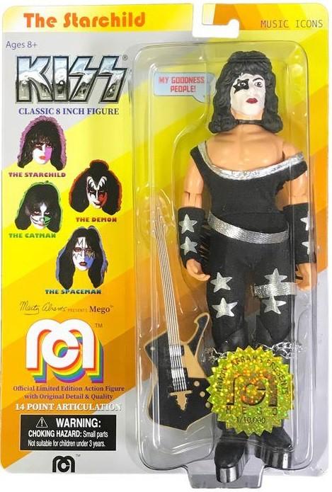 Mego Music Icons KISS The Starchild 8" Action Figure - Zlc Collectibles