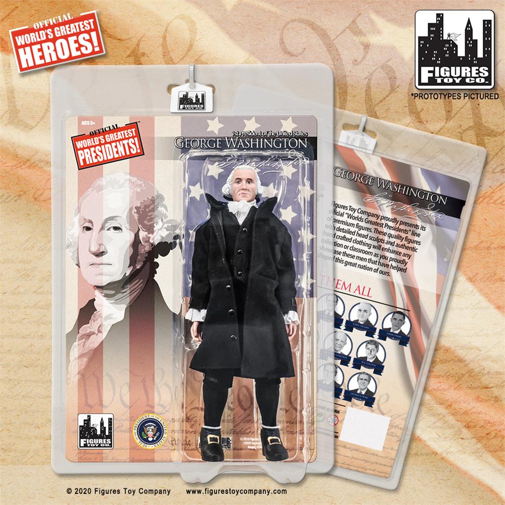 Presidents - George Washington (Black Suit) 8" Action Figure - Zlc Collectibles