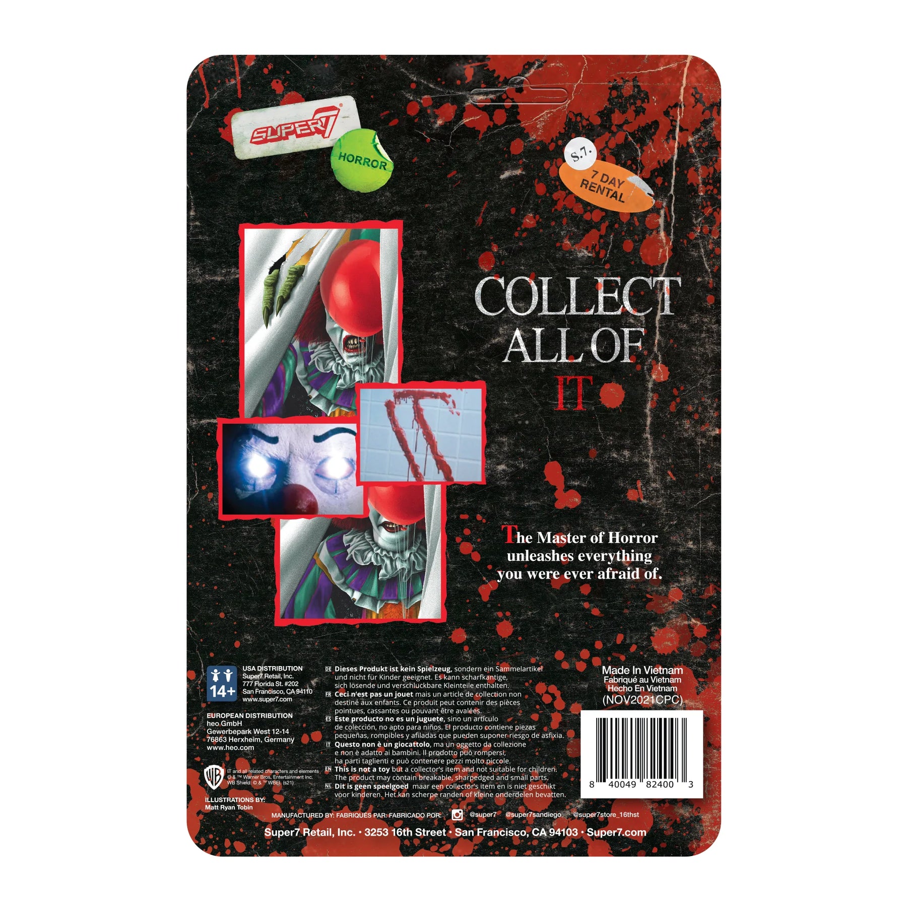 IT Reaction Figure - Pennywise (Blood Splatter)