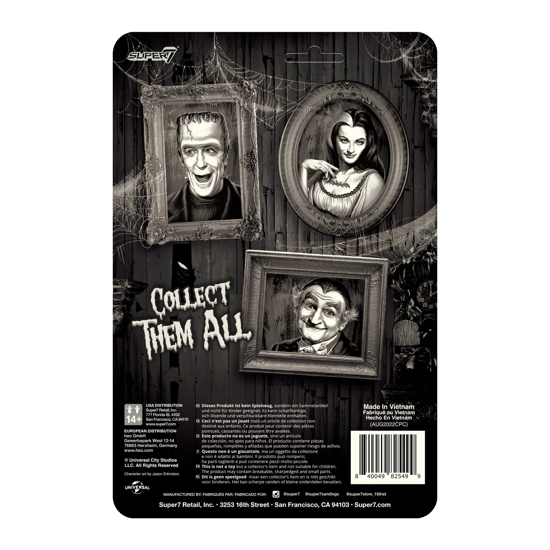 Munsters ReAction Figure - Herman Munster (Grayscale)