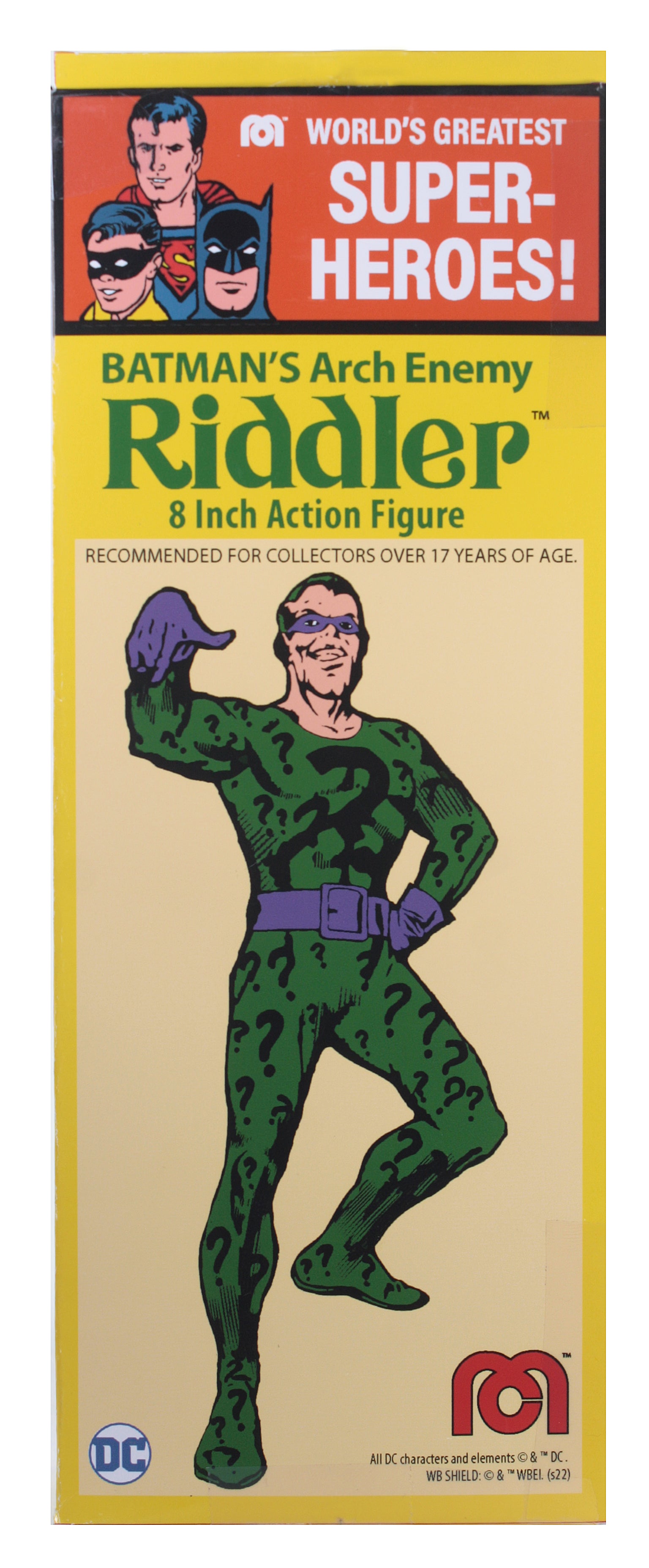 Mego Wave 17 - Riddler 50th Anniversary World's Greatest Superheroes (Classic Box) 8" Action Figure