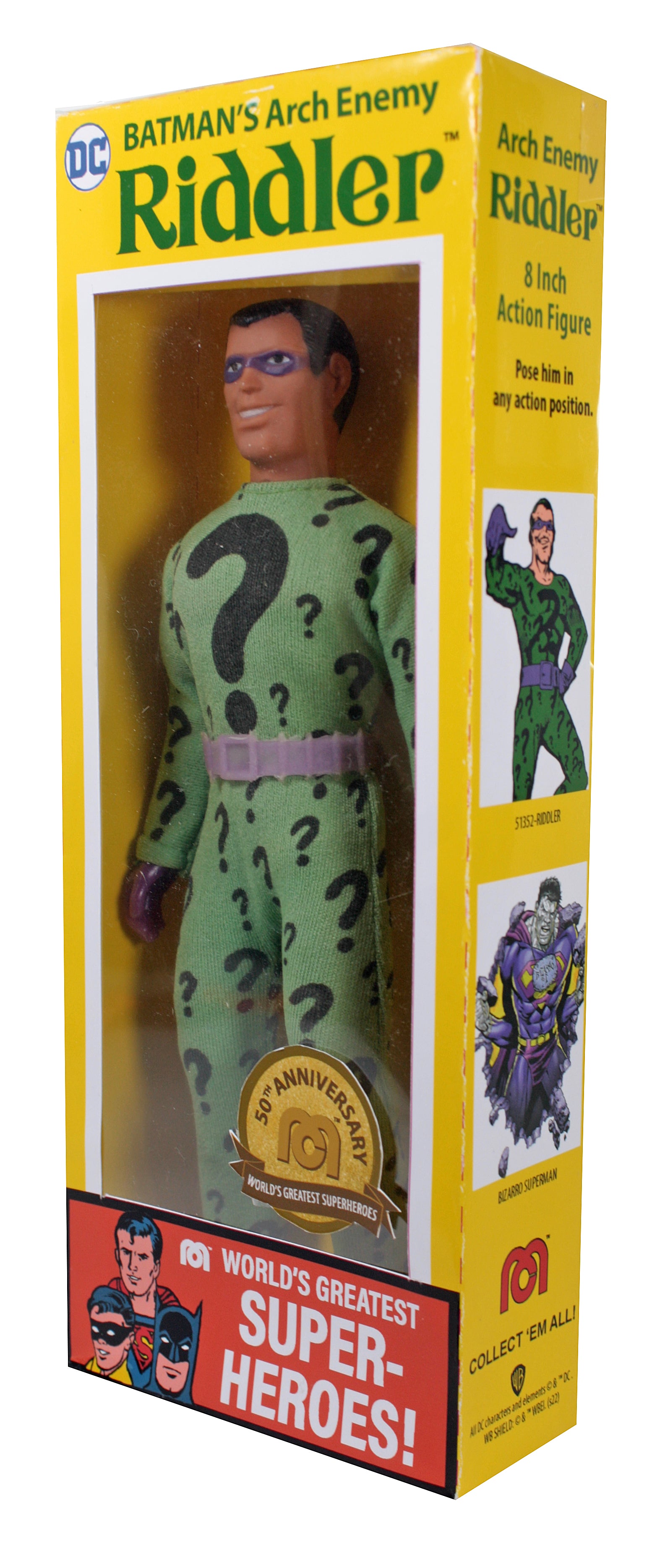 Mego Wave 17 - Riddler 50th Anniversary World's Greatest Superheroes (Classic Box) 8" Action Figure
