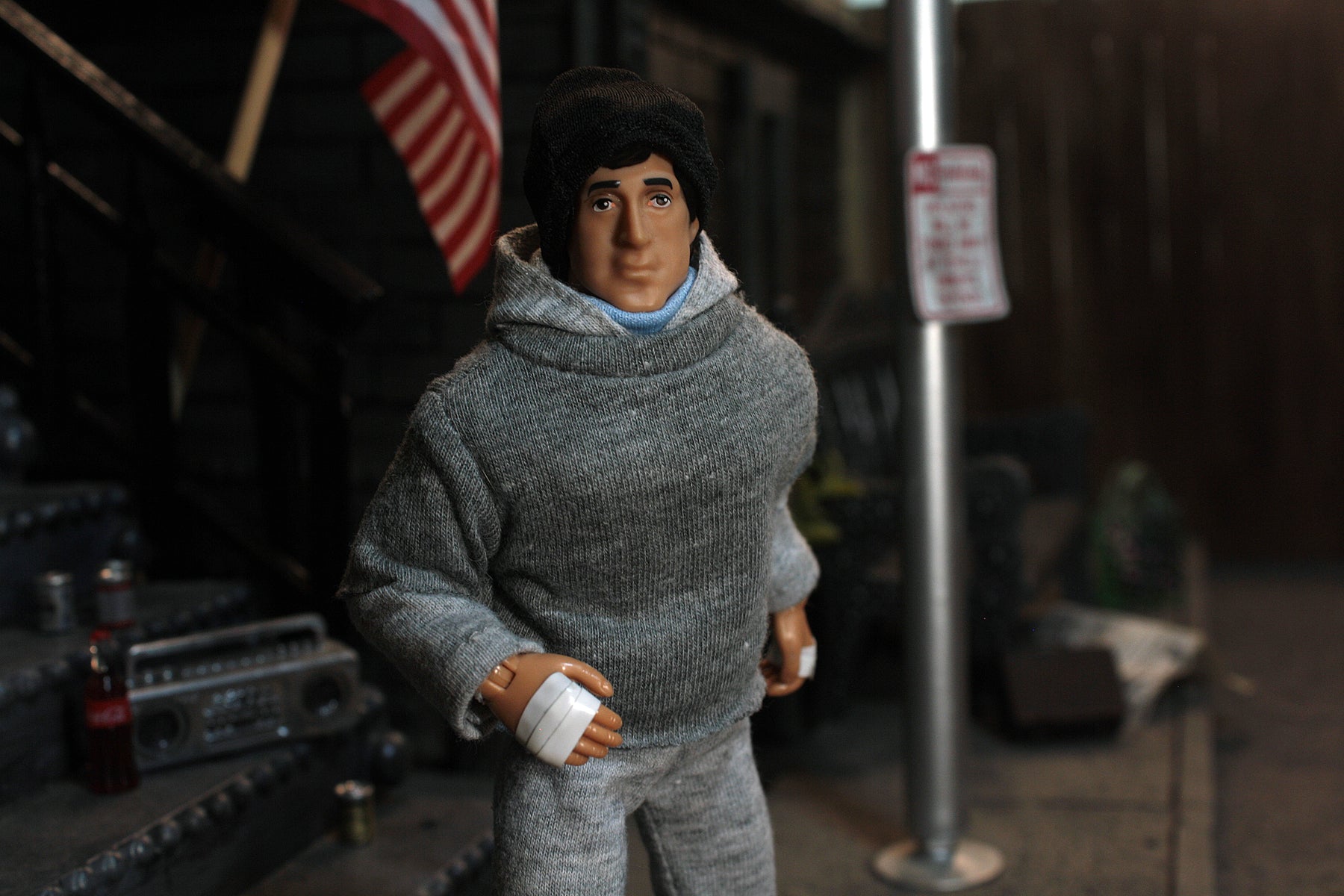 ZLC MEGO Exclusive Rocky Balboa in Training Sweatsuit 8" Action Figure - Zlc Collectibles