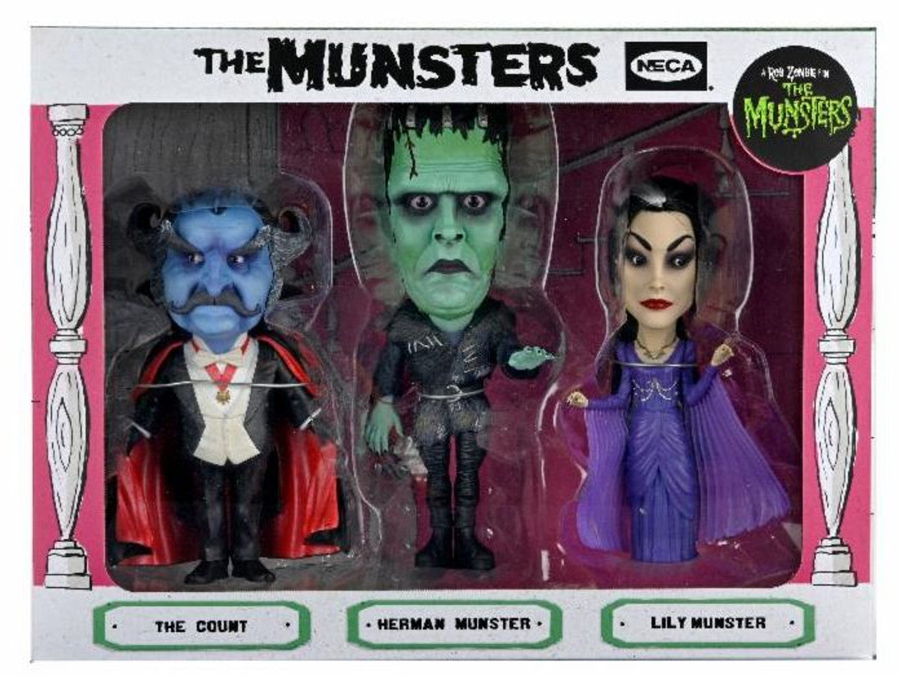 NECA - The Munsters (2022) - Little Big Head Stylized Figures 3-Pack