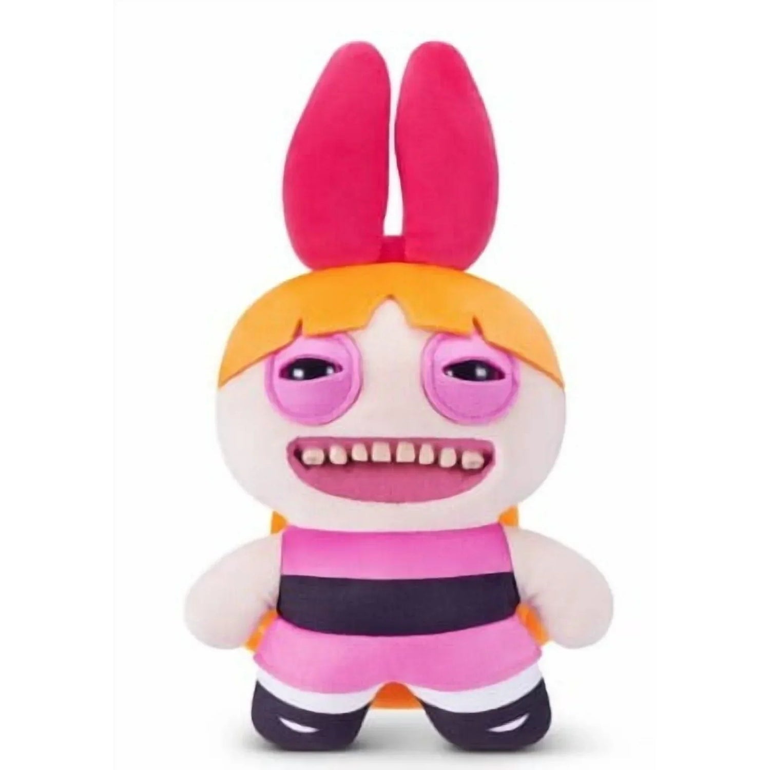Fuggler Powerpuff Girls collection featuring Blossom, Bubbles, Buttercup and Mojo Jojo plush figures