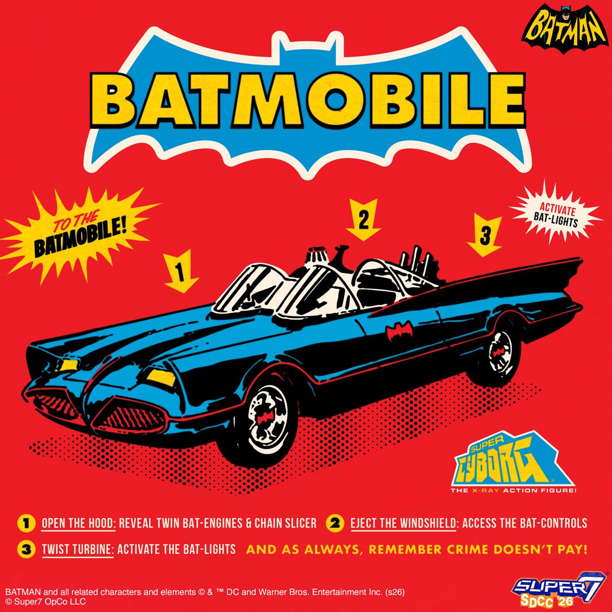 Batman Super Cyborg - Classic TV Series Batmobile (Full Color)