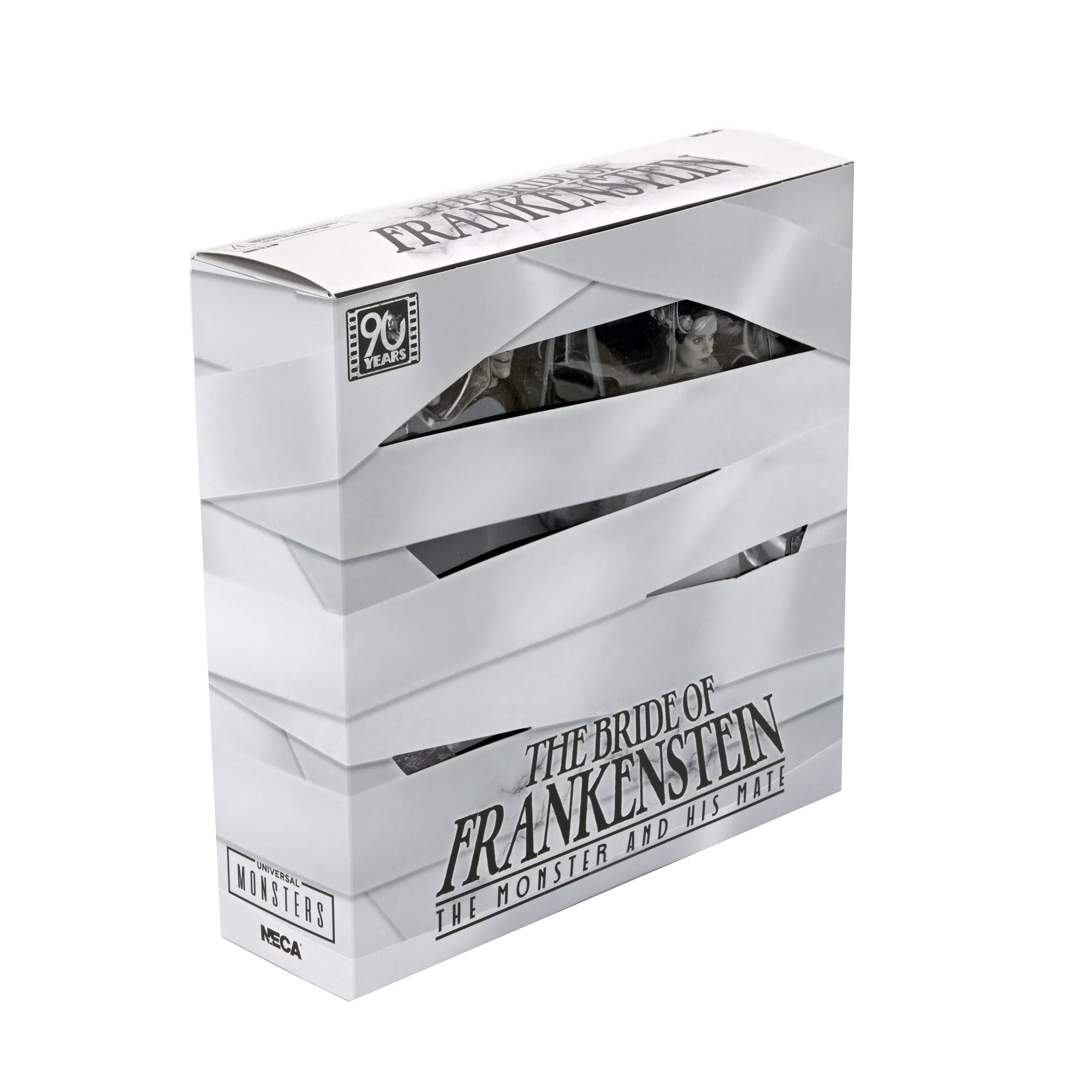 NECA - Universal Monsters - Bride of Frankenstein 90th Anniversary - Ultimate The Monster & His Bride (B&W) 7" Scale Action Figure 2-Pack