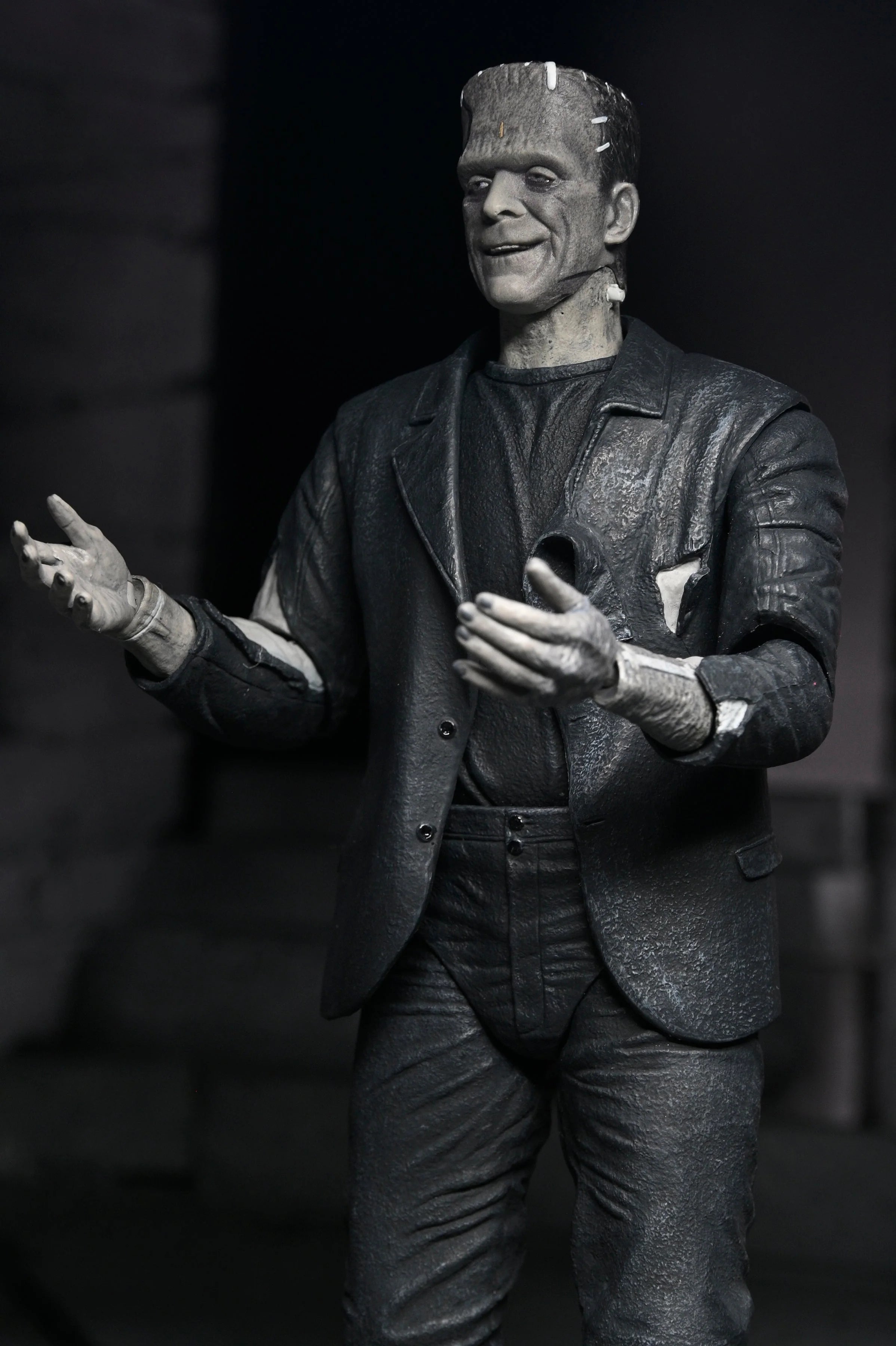 NECA - Universal Monsters - Bride of Frankenstein 90th Anniversary - Ultimate The Monster & His Bride (B&W) 7" Scale Action Figure 2-Pack