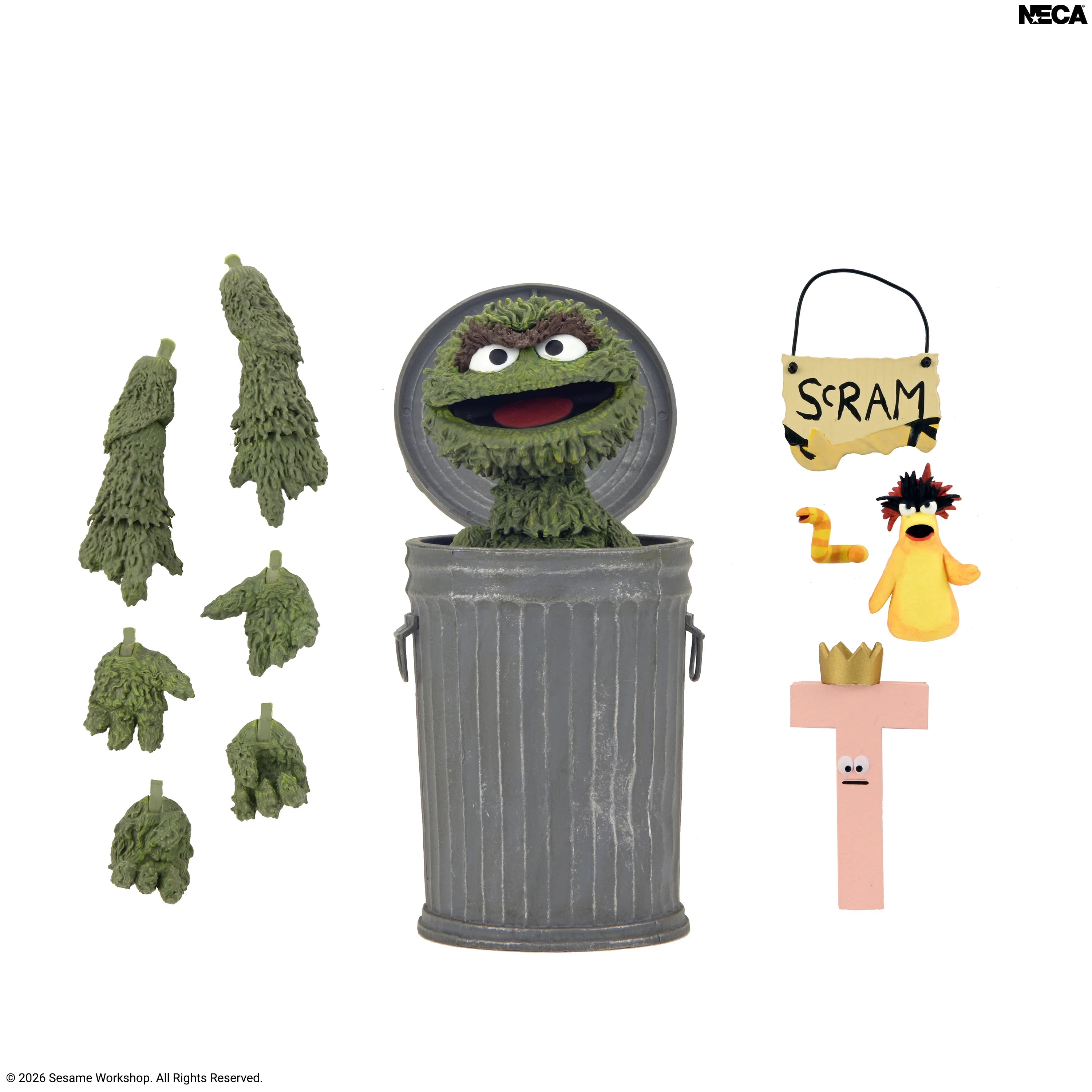 NECA - Sesame Street - Ultimate Oscar The Grouch 7" Scale Action Figure (Pre-Order Ships 4th Quarter 2026)