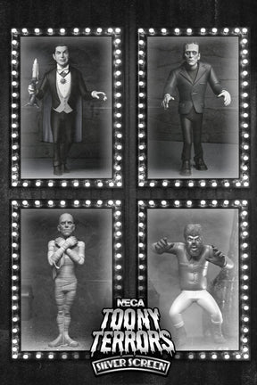 NECA - Toony Terrors - Universal Monsters Silver Screen Edition 6" Action Figure 4-Pack (Pre-Order Ships March 2025)