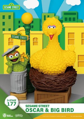 BEAST KINGDOM - Sesame Street D-Stage DS-177 Oscar & Big Bird Statue (Pre-Order Ships 1st Quarter 2026)