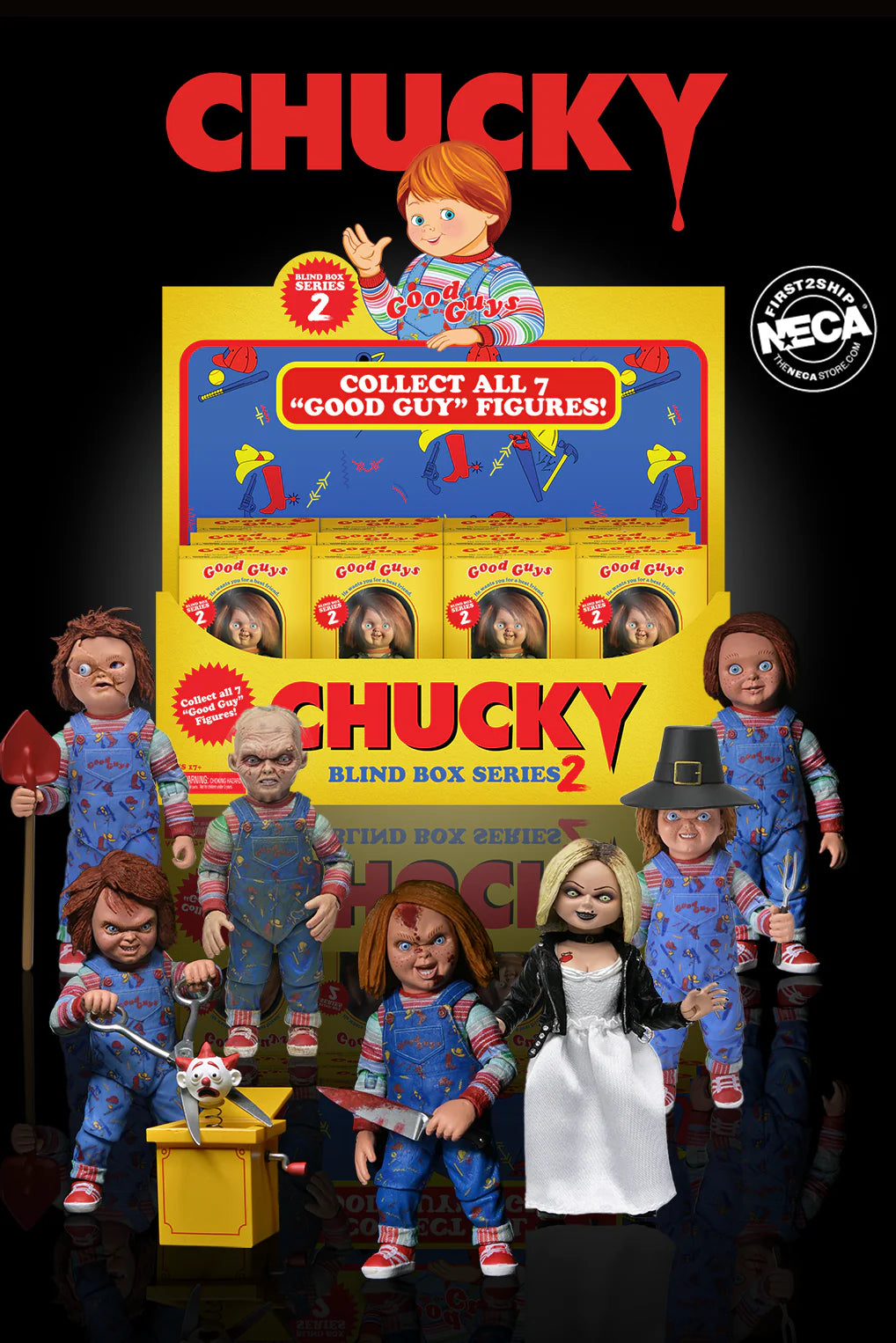 NECA - Child's Play 2 / Chucky (TV Series) "Good Guy" Random 7" Scale Action Figure Blind Box (Series 2) (Pre-Order Ships April 2026)