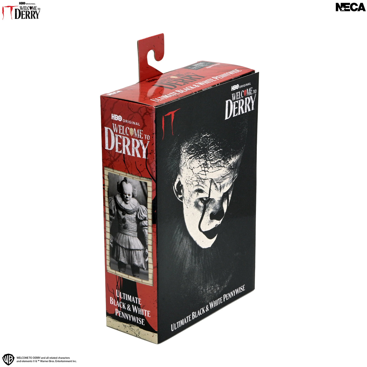 NECA - IT: Welcome to Derry - Ultimate Black and White Pennywise 7" Scale Action Figure