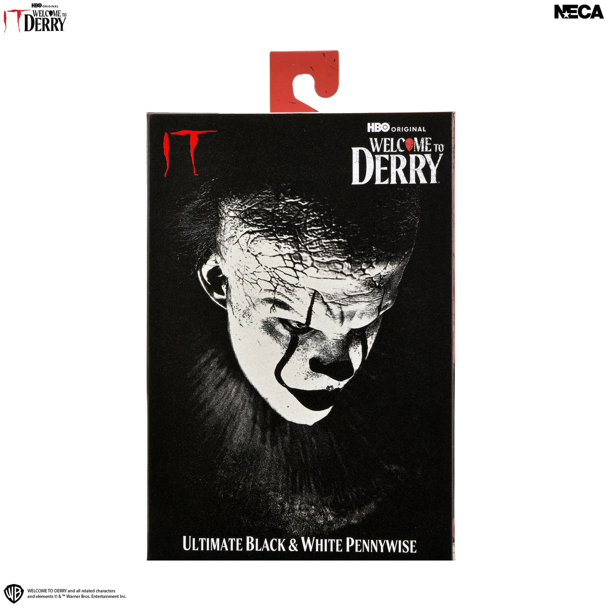 NECA - IT: Welcome to Derry - Ultimate Black and White Pennywise 7" Scale Action Figure