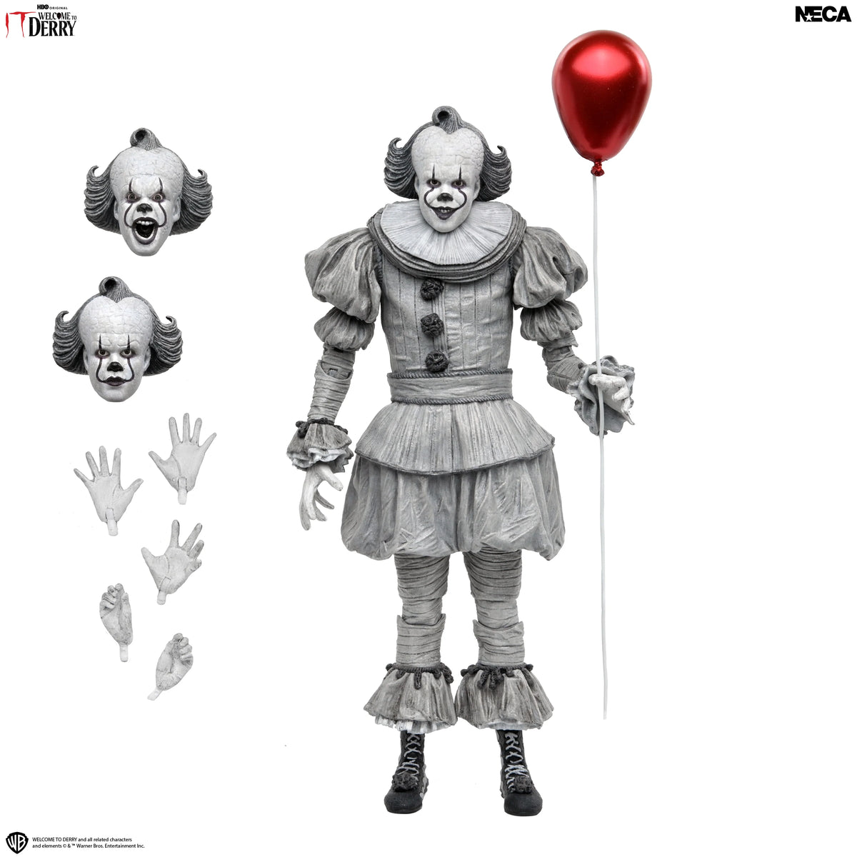 NECA - IT: Welcome to Derry - Ultimate Black and White Pennywise 7" Scale Action Figure