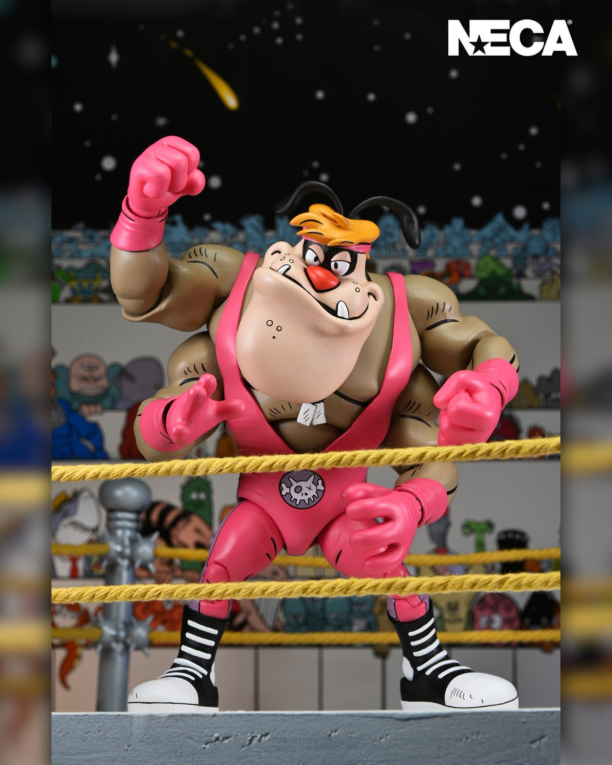 NECA - TMNT: Archie Comics - Stump Wrestling Cryin' Houn' 7" Deluxe Action Figure (Pre-Order Ships February 2025)