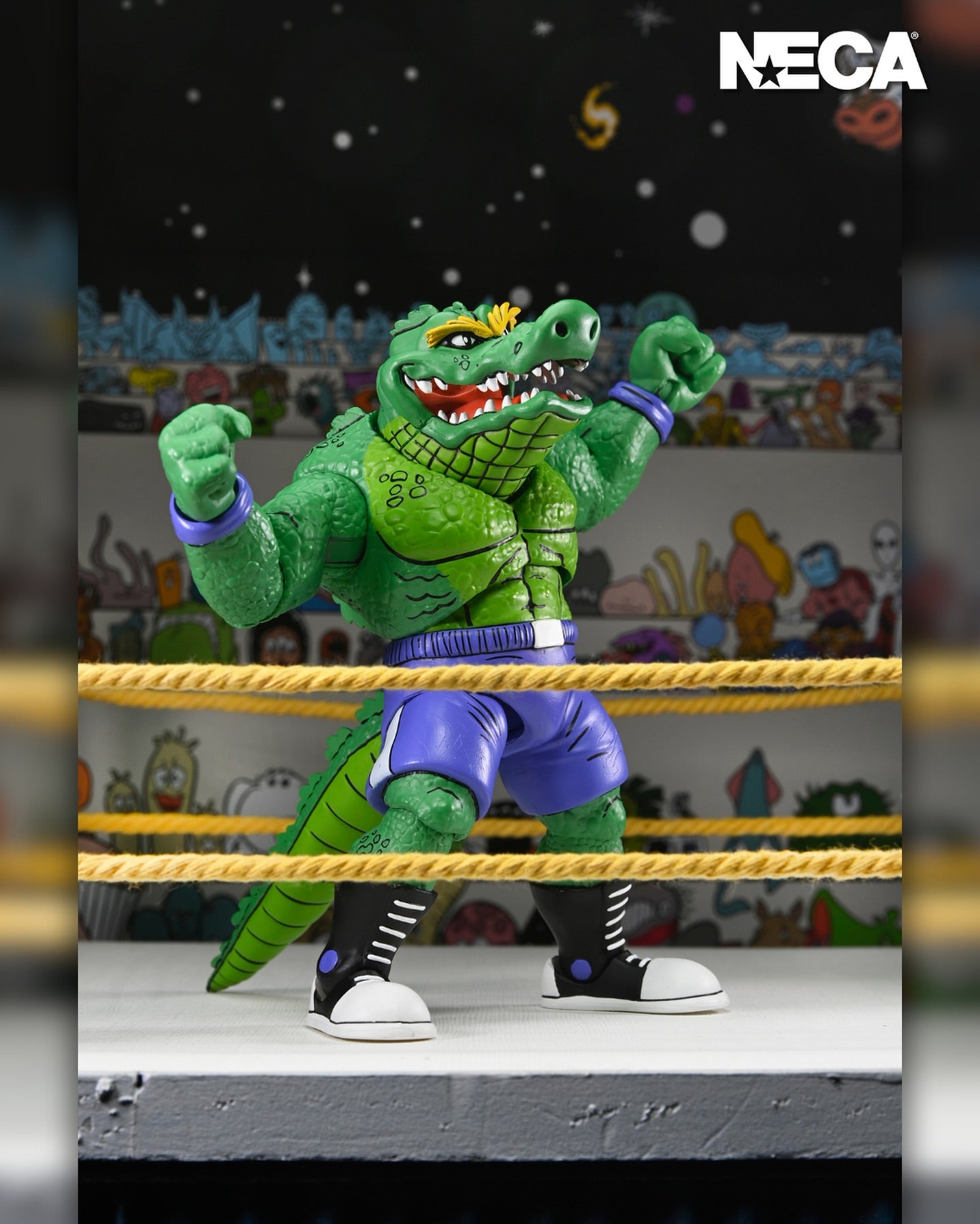 NECA - TMNT: Archie Comics - Stump Wrestling Leatherhead 7" Action Figure (Pre-Order Ships February 2025)