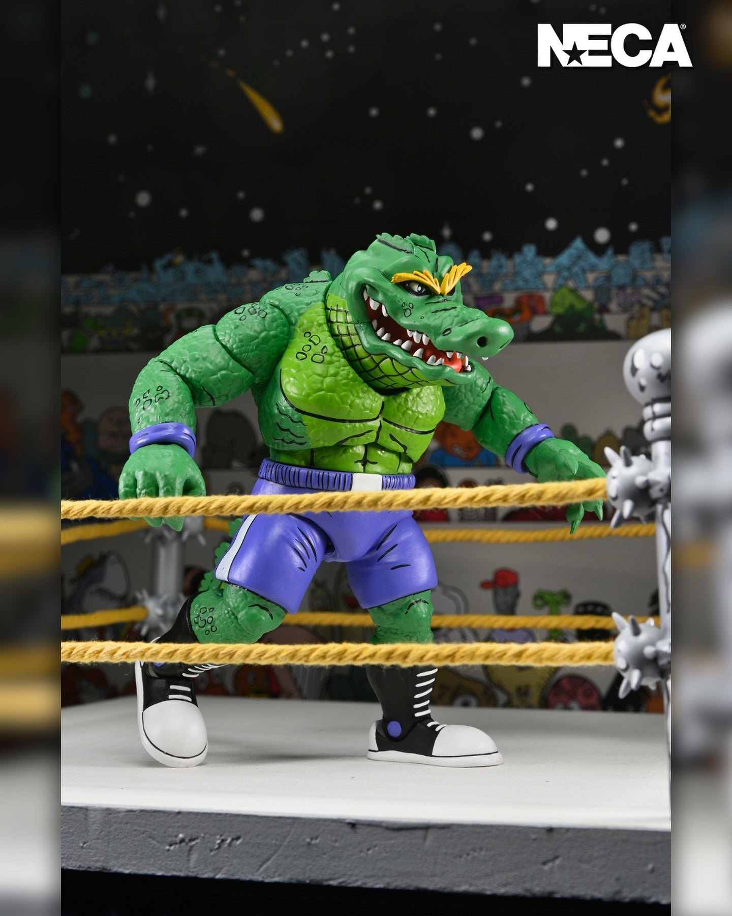 NECA - TMNT: Archie Comics - Stump Wrestling Leatherhead 7" Action Figure (Pre-Order Ships February 2025)