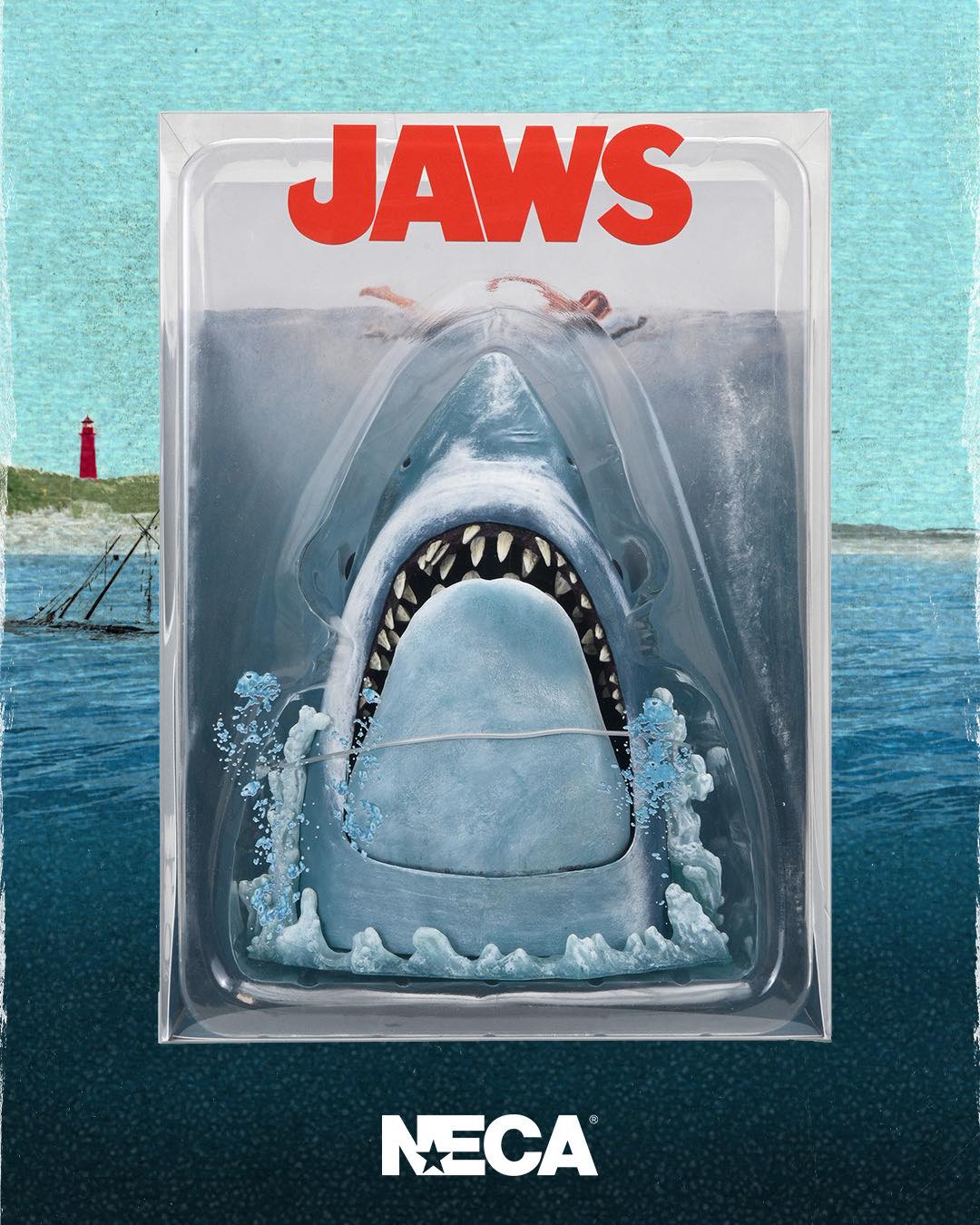 NECA - Jaws - Jaws 50th Anniversary (Poster Series) 7" Scale Display Piece (Pre-Order Ships November 2025)