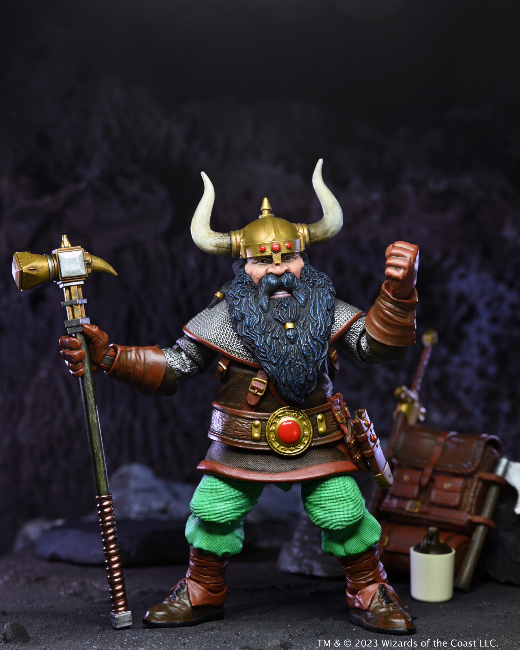 NECA - Dungeons & Dragons - Ultimate Elkhorn the Good Dwarf Fighter 7" Action Figure