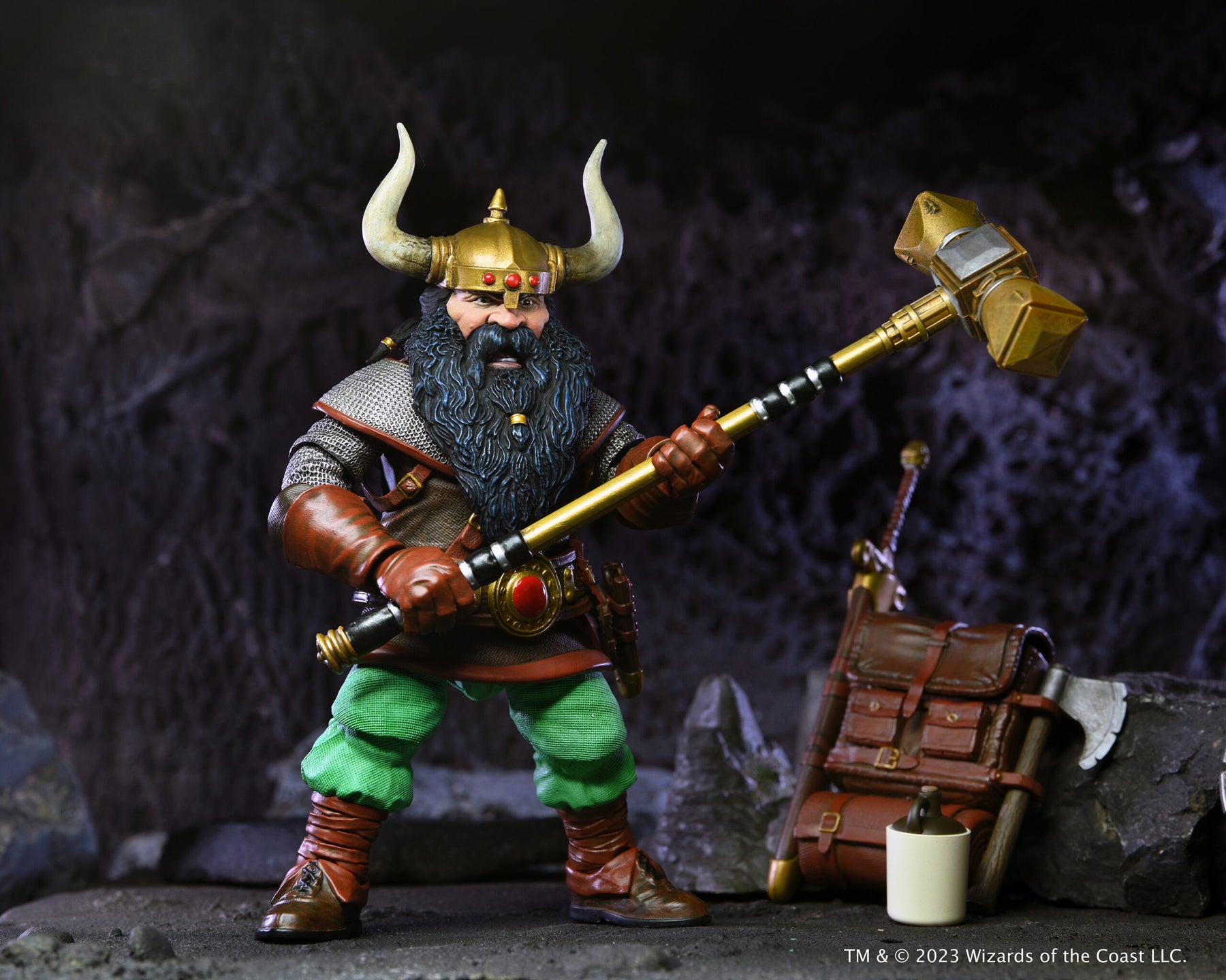 NECA - Dungeons & Dragons - Ultimate Elkhorn the Good Dwarf Fighter 7" Action Figure