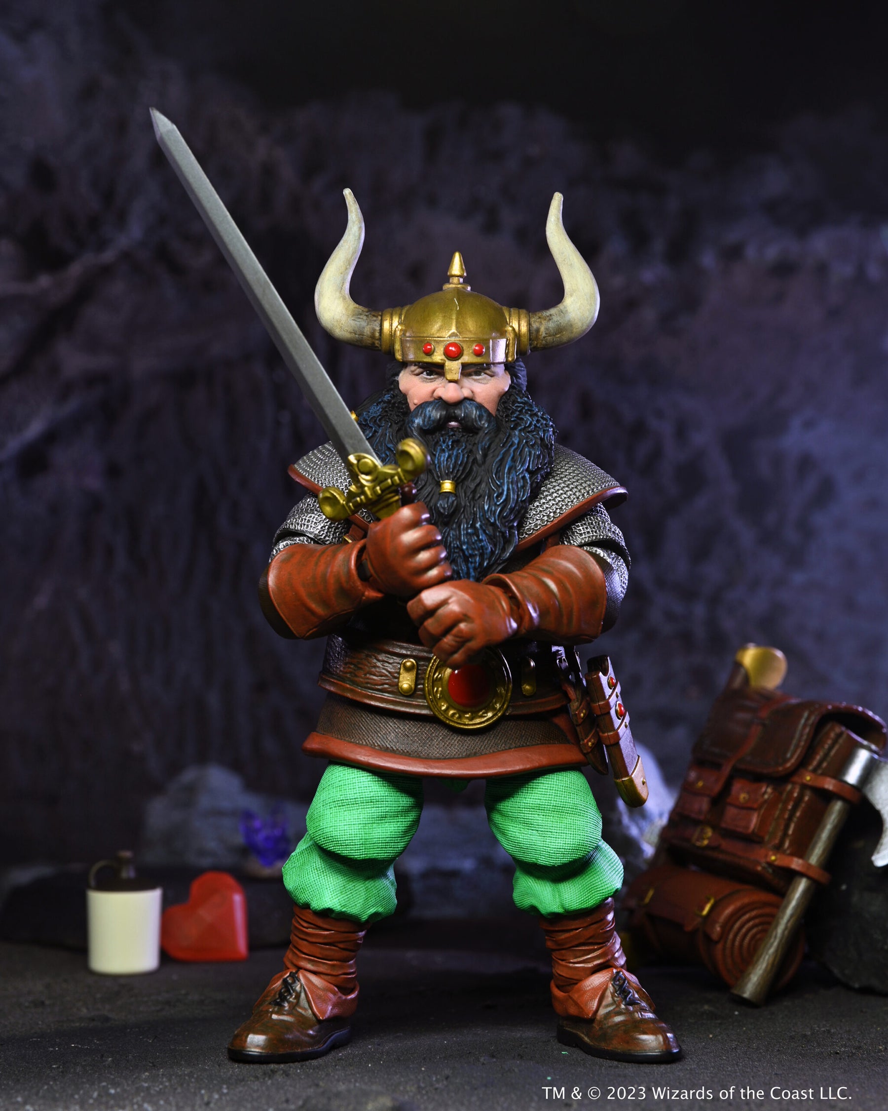 NECA - Dungeons & Dragons - Ultimate Elkhorn the Good Dwarf Fighter 7" Action Figure