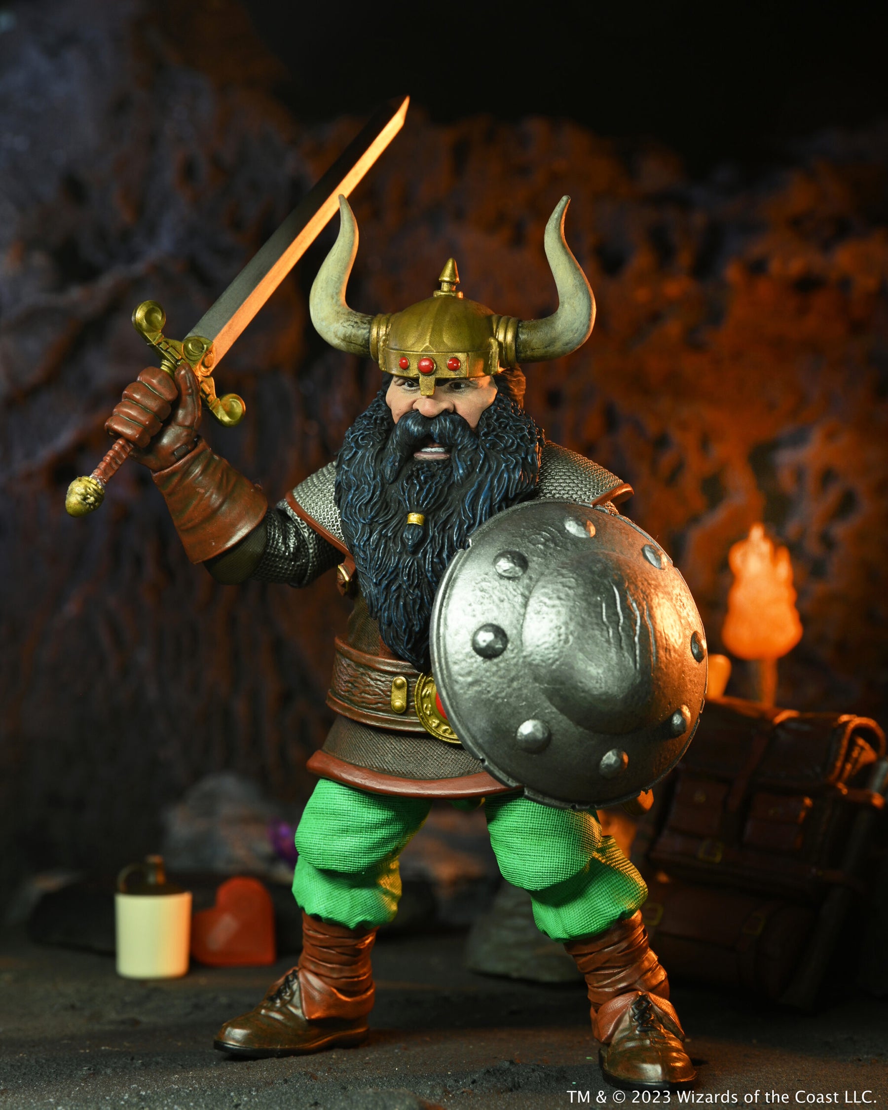 NECA - Dungeons & Dragons - Ultimate Elkhorn the Good Dwarf Fighter 7" Action Figure