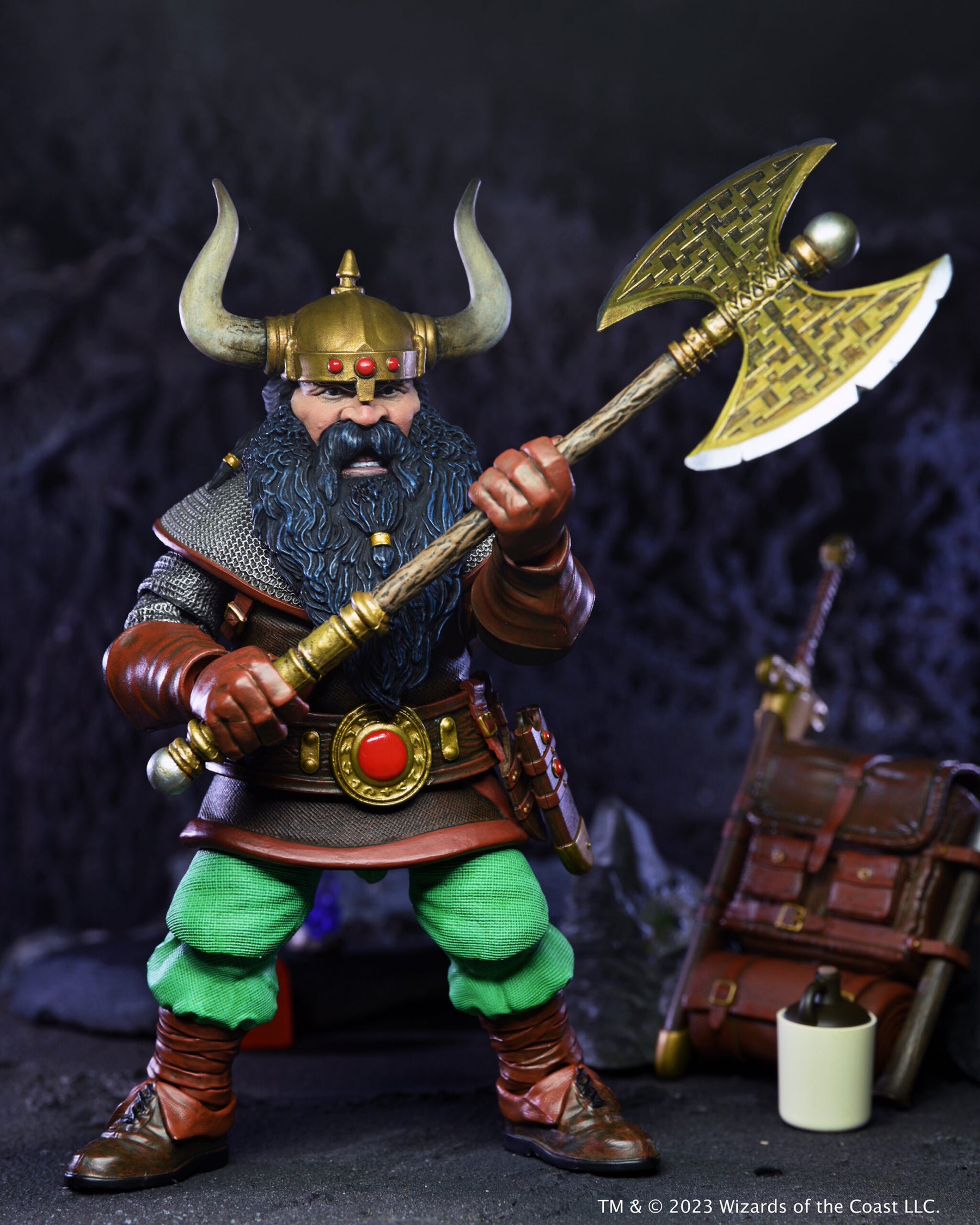 NECA - Dungeons & Dragons - Ultimate Elkhorn the Good Dwarf Fighter 7" Action Figure