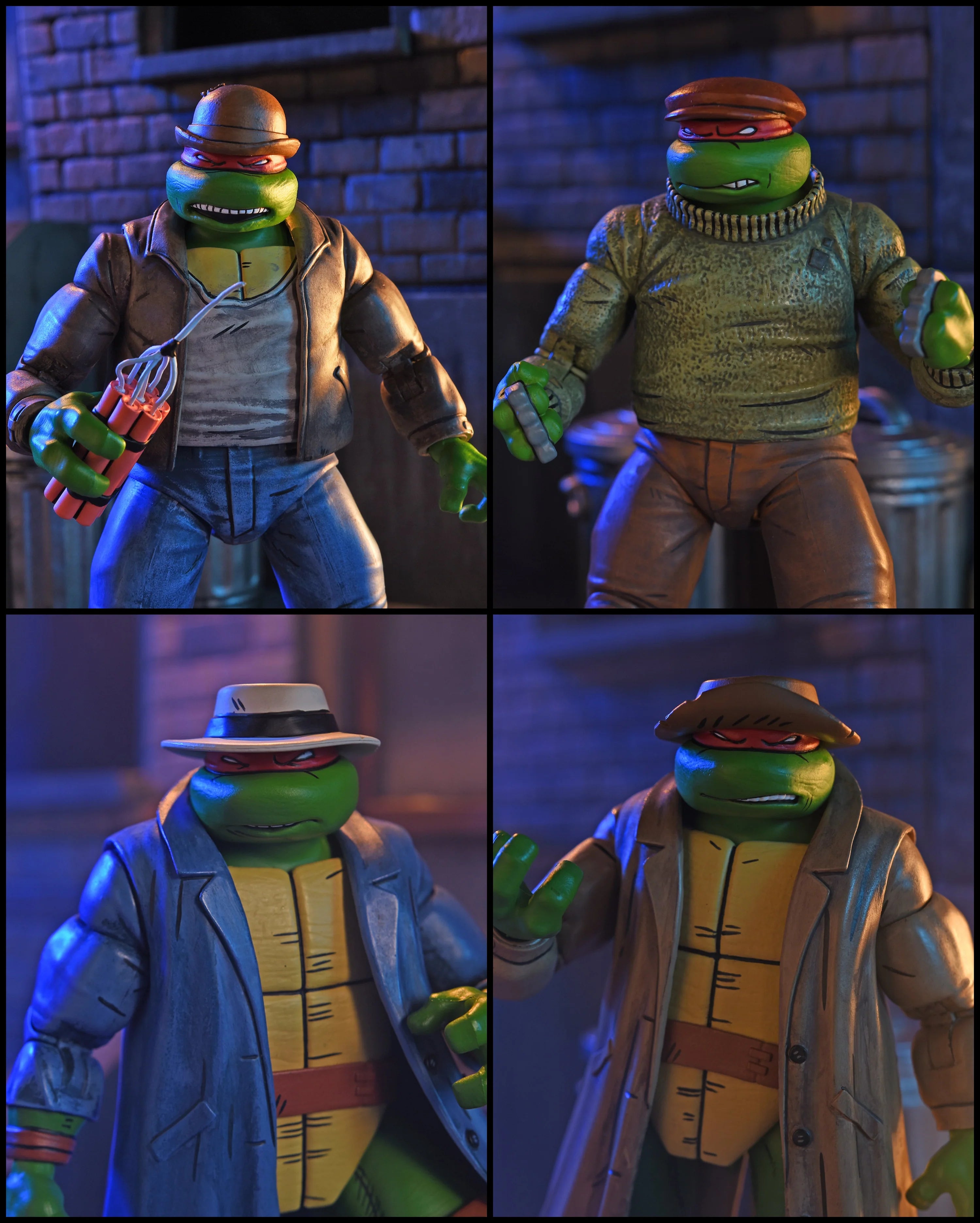 NECA - TMNT: Mirage Comics - Gangster Turtles Action Figure 4-Pack