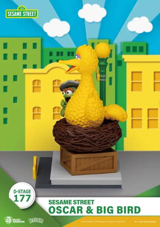 BEAST KINGDOM - Sesame Street D-Stage DS-177 Oscar & Big Bird Statue (Pre-Order Ships 1st Quarter 2026)