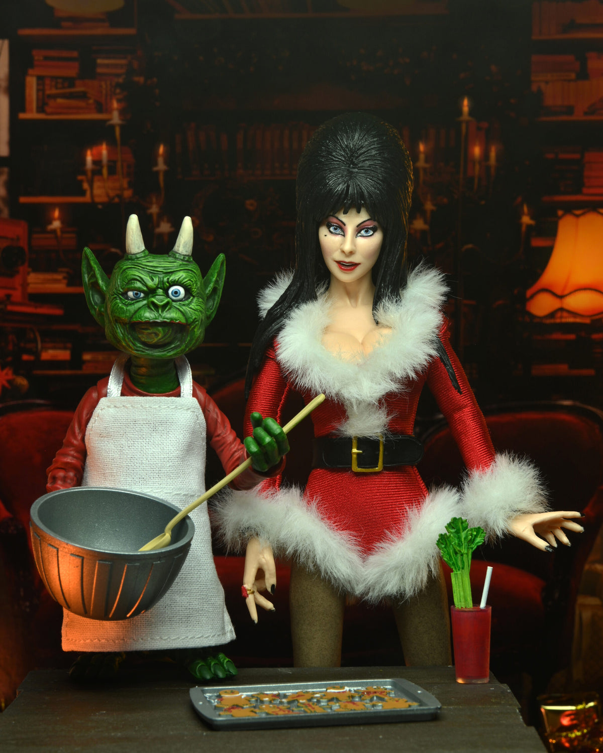 NECA - Elvira's Very Scary Xmas 8" Clothed Action Figure (Pre-Order Ships October)