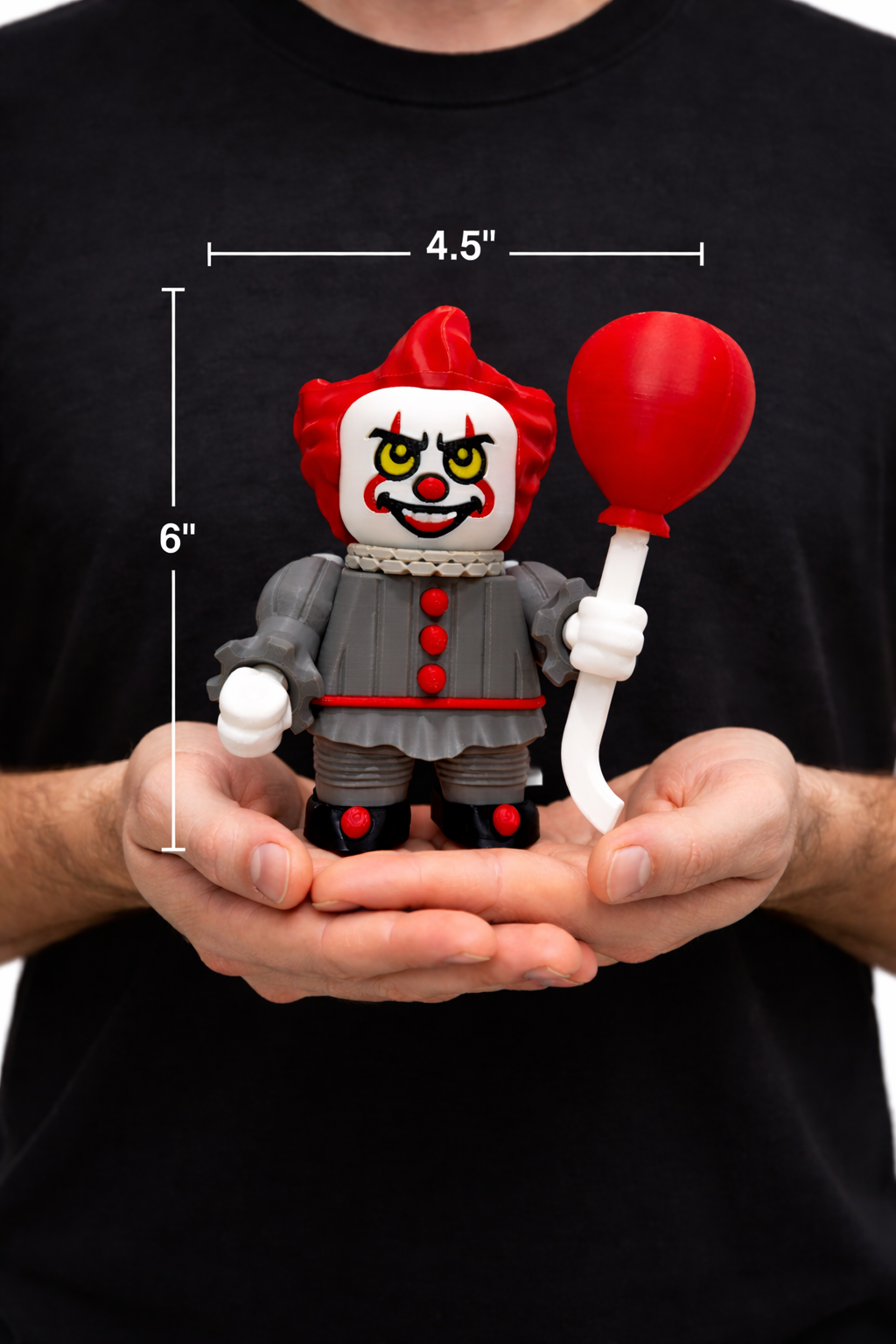 Pennywise 3D Printed Display Figure – Horror Collector Piece