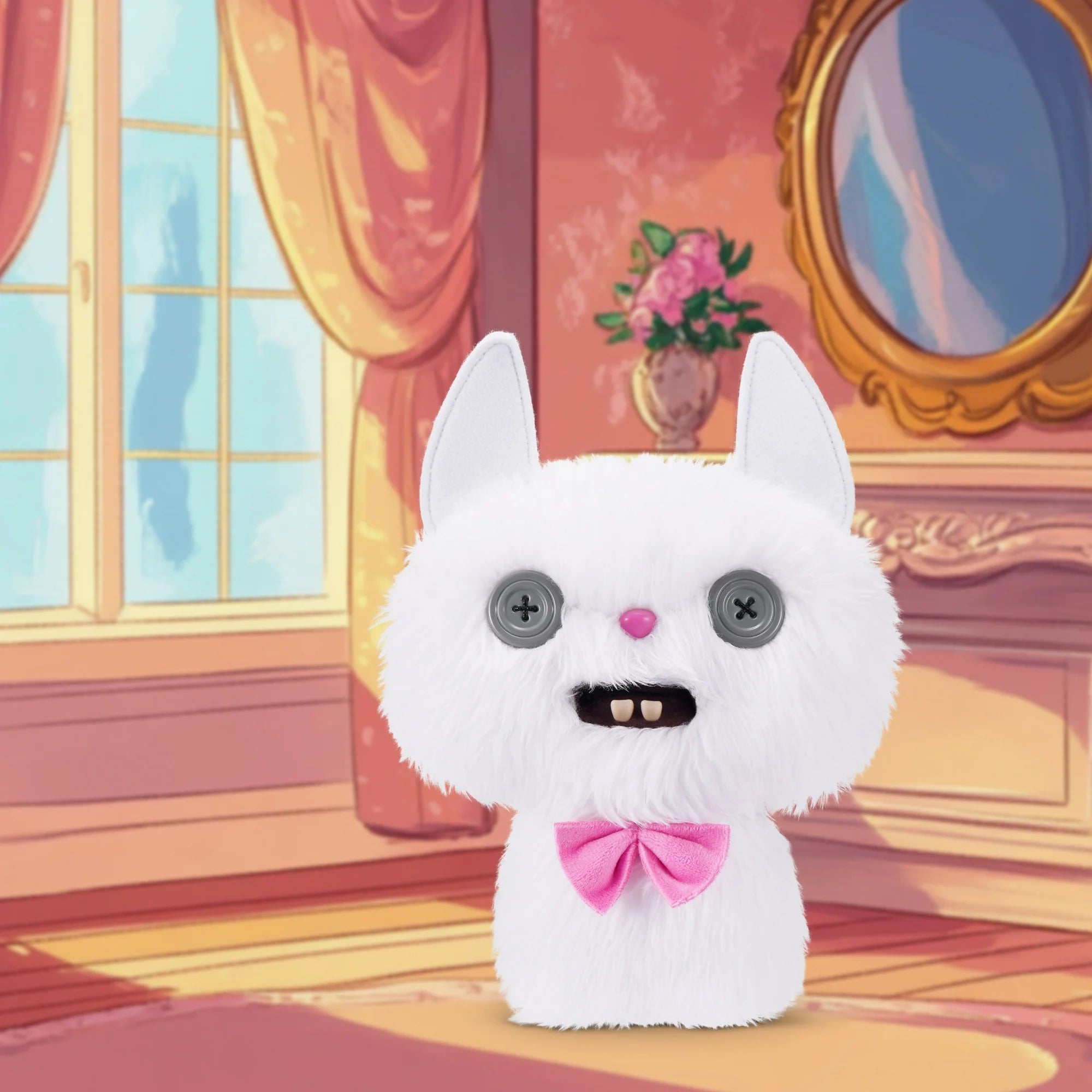 Fuggler Alley Cats Cheezee (White) 9-Inch Plush Figure