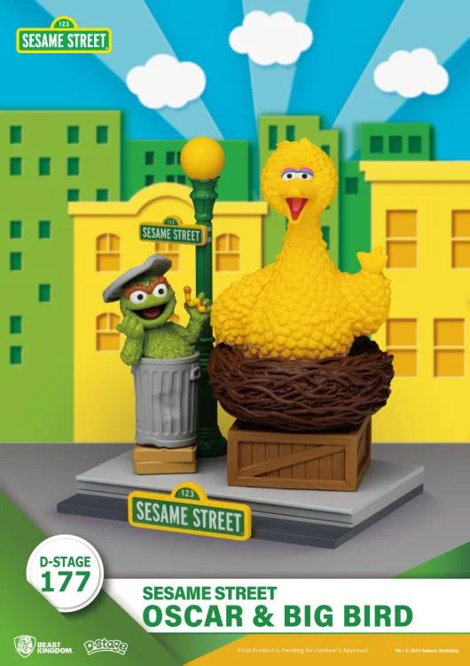 BEAST KINGDOM - Sesame Street D-Stage DS-177 Oscar & Big Bird Statue (Pre-Order Ships 1st Quarter 2026)