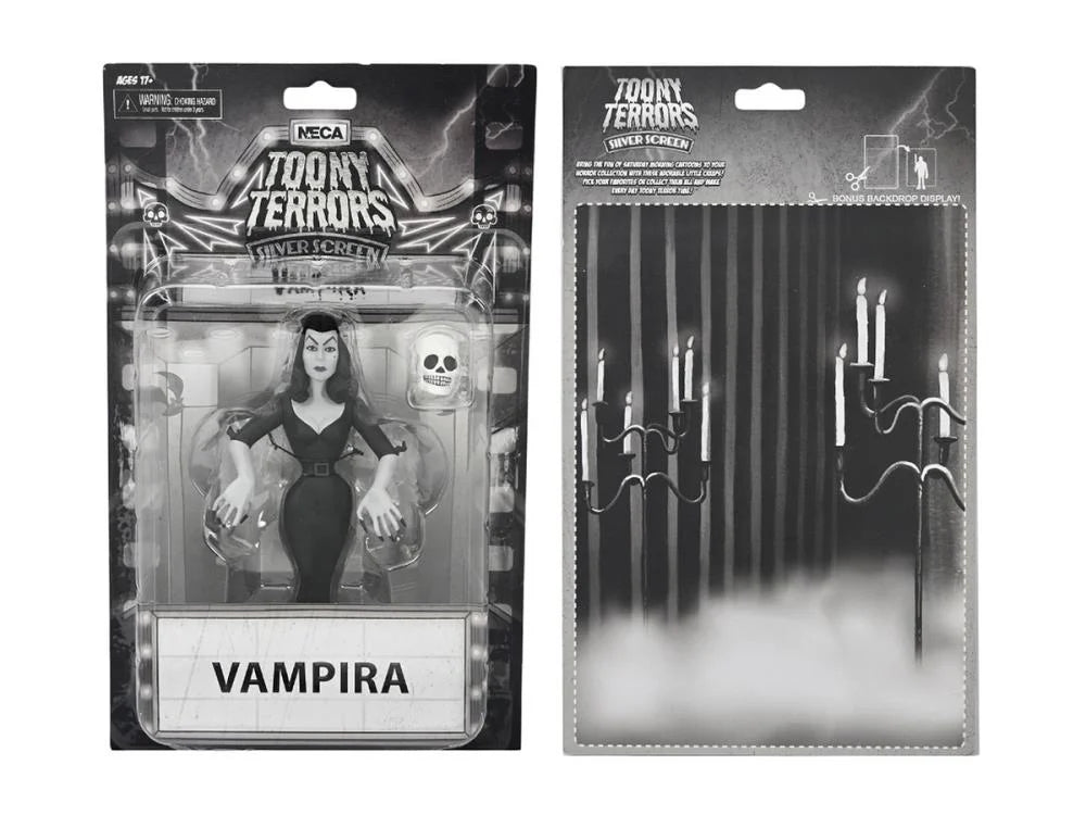 NECA - Toony Terrors - Vampira (Silver Screen Edition) 6" Action Figure (Pre-Order Ships November)