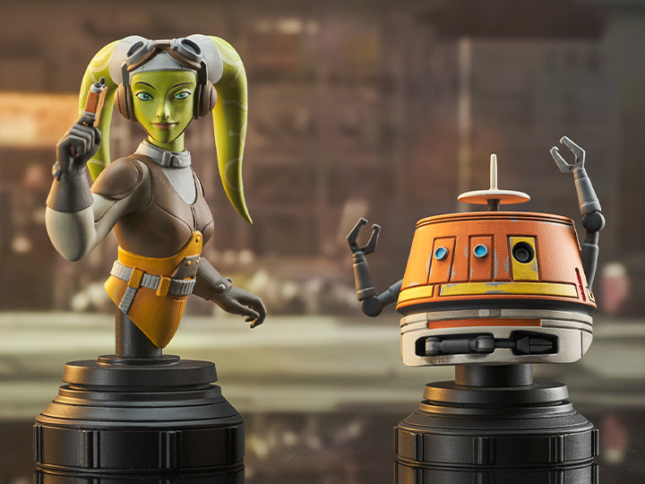 DIAMOND SELECT - Star Wars Rebels Hera and Chopper 1/7 Scale Limited Edition Bust Set