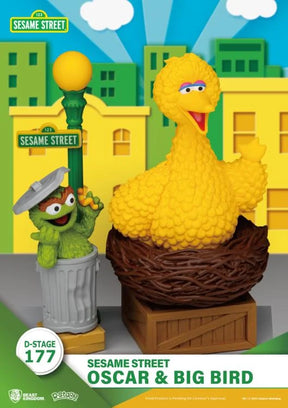 BEAST KINGDOM - Sesame Street D-Stage DS-177 Oscar & Big Bird Statue (Pre-Order Ships 1st Quarter 2026)