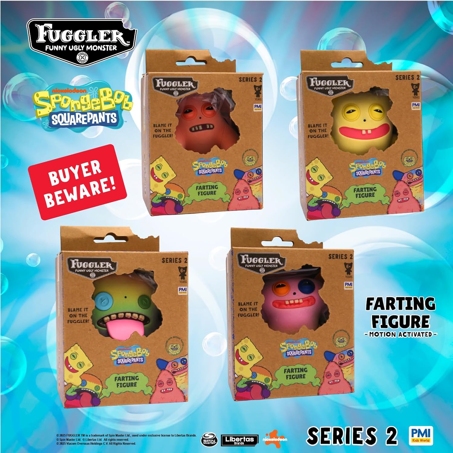 Fuggler - Series 2 - SpongeBob - 3.5" Interactive Farting Figure