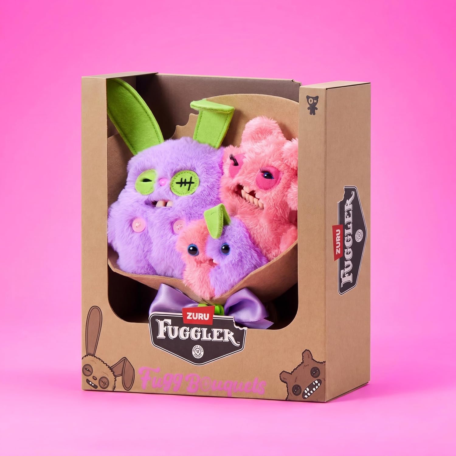Fuggler - Fugg Bouquets - Dad, Mom, & Baby Plush 3-Pack (Rabid Rabbit, Sir Nubbynuts, & Nubbybits)