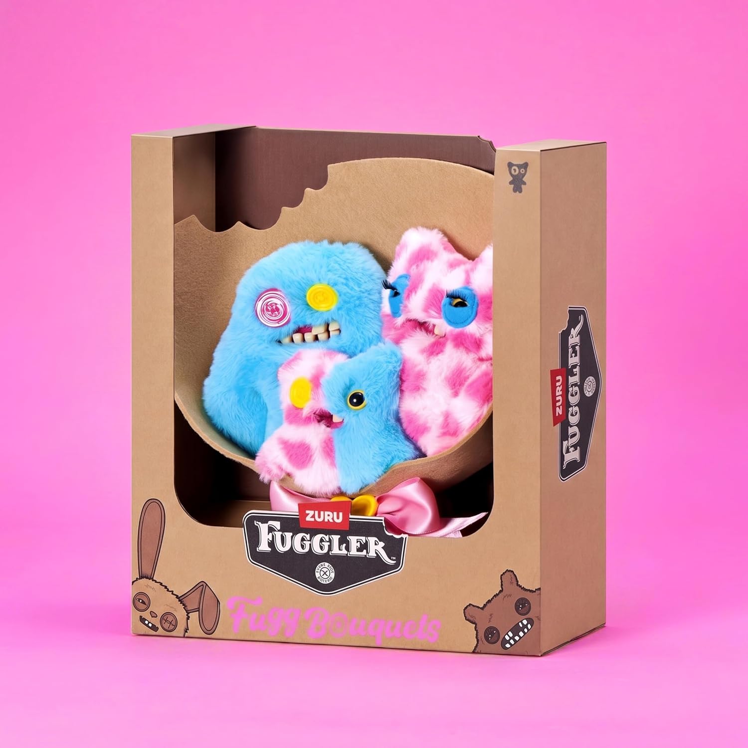 Fuggler - Fugg Bouquets - Dad, Mom, & Baby Plush 3-Pack (Sasquoosh, Stinkface, & Squooshface)