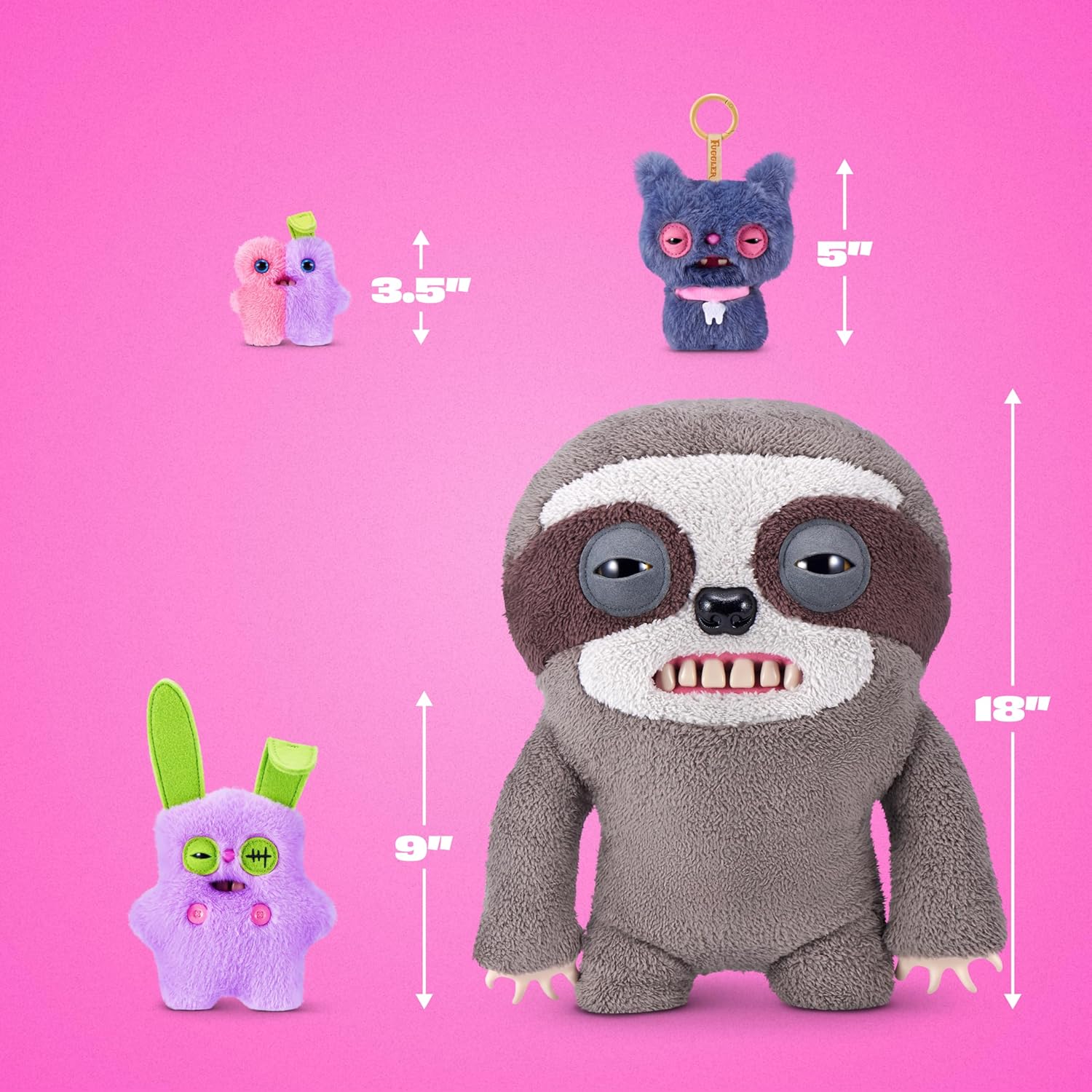 Fuggler - Fugg Bouquets - Dad, Mom, & Baby Plush 3-Pack (Rabid Rabbit, Sir Nubbynuts, & Nubbybits)