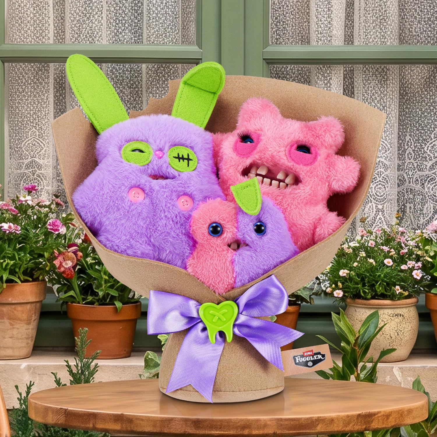 Fuggler - Fugg Bouquets - Dad, Mom, & Baby Plush 3-Pack (Rabid Rabbit, Sir Nubbynuts, & Nubbybits)